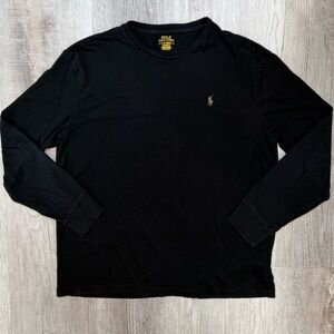 Polo by Ralph Lauren Men's Classic Fit Black Long Sleeve Tee Size L Cotton